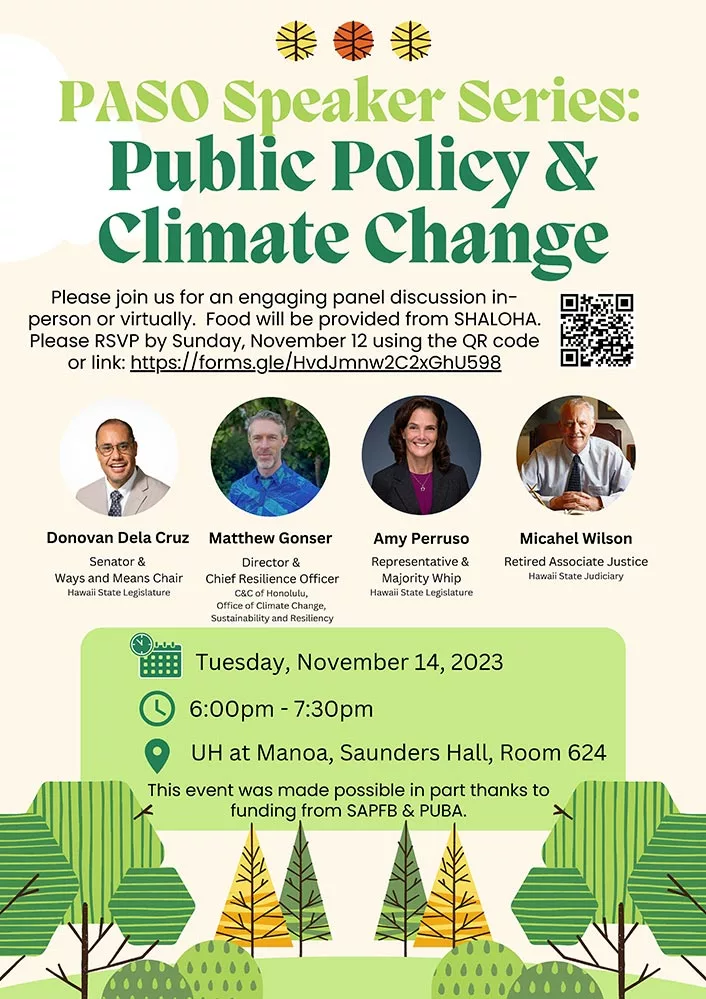 Speaker Series: Public Policy & Climate Change